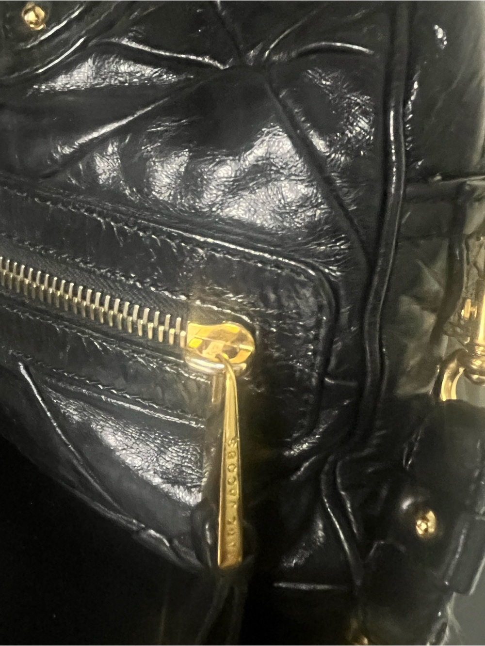 Marc Jacobs Bag - Black Quilted Patchwork Venetia - Vintage Y2K - Picture 4 of 5